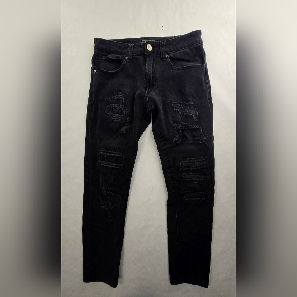 Polo Ralph Lauren Black Denim Skinny High Rise Ankle Jeans Size 28